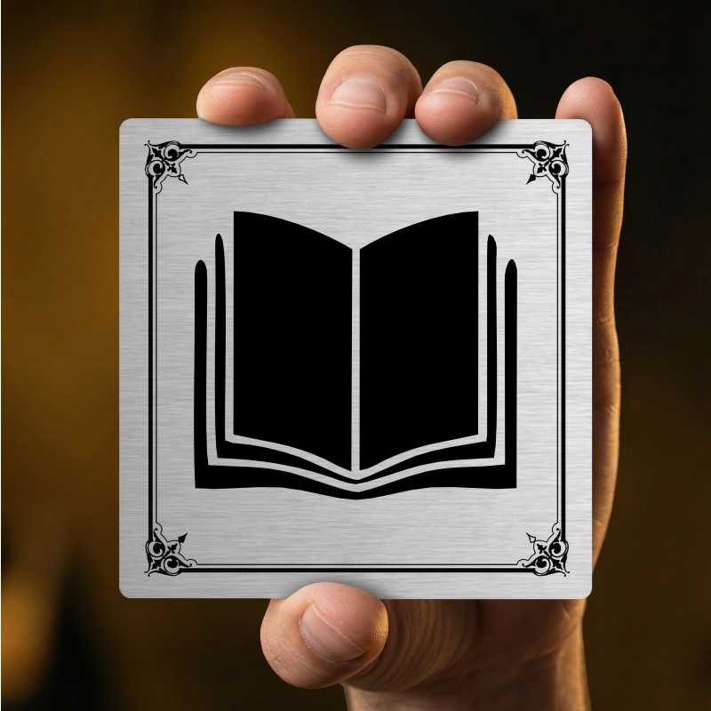 Knihovna, 118x118mm, zlatá, Kansas